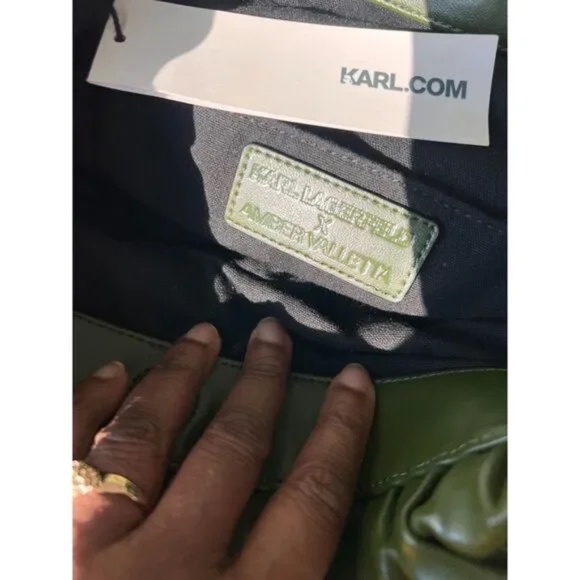 KARL LAGERFELD x AMBER VALLETTA KLXAV PLEATED FOLDED TOTE - Picture 4 of 9